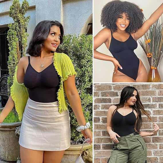 Bodysuit for Women, Tummy Control Shapewear, Seamless Sculpting, Thong Body Shaper, Tank Top, Comfortable Material, Adjustable Straps, Everyday Wear, Fashion, Style